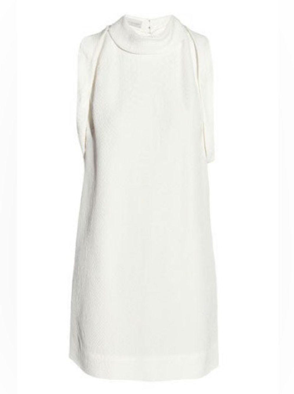 Stella McCartney Cream Sleeveless Mini Dress with High Neck